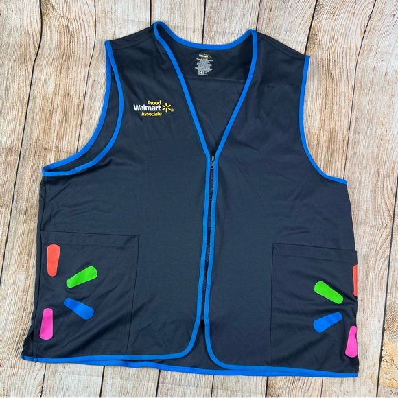 Walmart Proud Associate Employee Vest Grey Blue Size 2XL - Picture 1 of 7